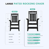 All-Weather HDPE Rocking Chair with High Back