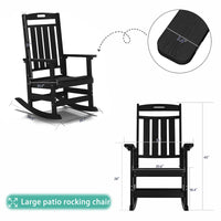 All-Weather HDPE Rocking Chair with High Back