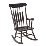 Solid Rubber Wood Rocking Chair with Contoured Back