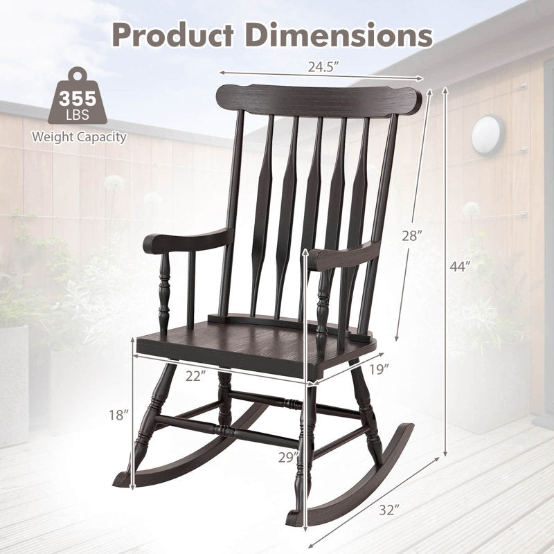 Classic Solid Wood Rocking Chair