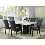 Lucca Italian Marble 6 Seater Dining Table Set