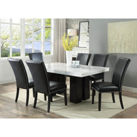 Lucca Italian Marble 6 Seater Dining Table Set