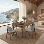 Johor Glass Extendable 6 Seater Dining Table Set with Chairs