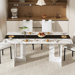Texas American Marble 6 Seater Dining Table Set