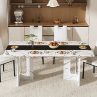 Texas American Marble 6 Seater Dining Table Set