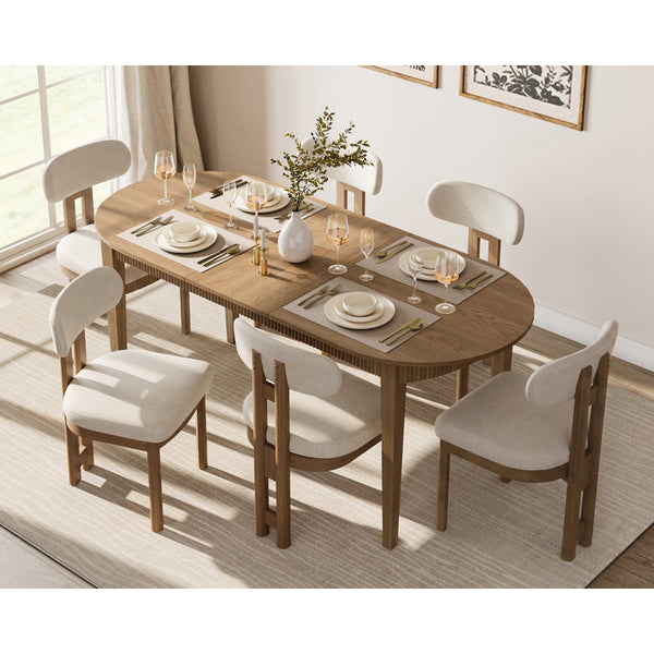 Chicago Smart Top 6 Seater Dining Table Set with Chairs