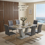 Gleam Sintered Top 4 Seater Dining Table Set