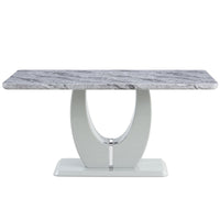 Gleam Sintered Top 4 Seater Dining Table Set