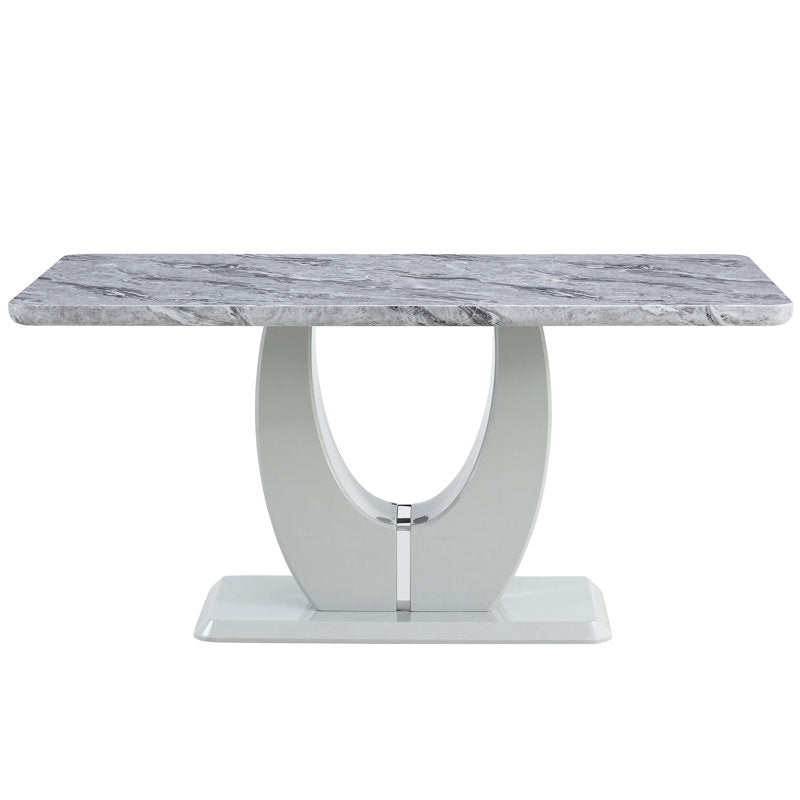 Gleam Sintered Top 4 Seater Dining Table Set