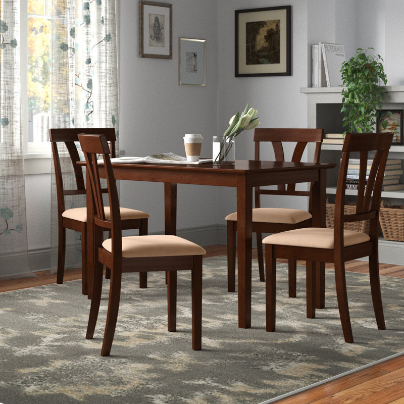 Maple Wood 4 Seater Dining Table Set