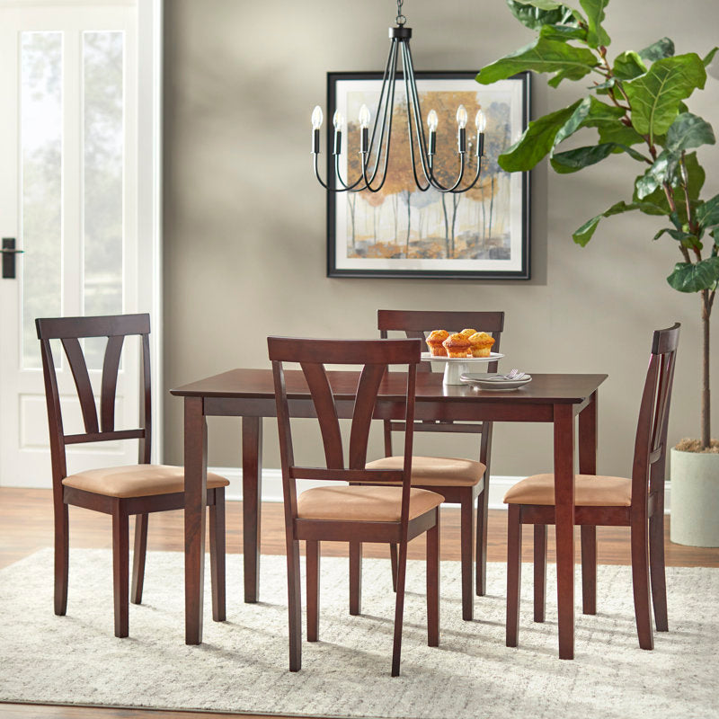 Maple Wood 4 Seater Dining Table Set