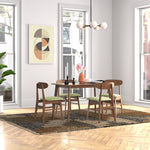 Muar Malaysian Solid Wood 4 Seater Dining Table Set