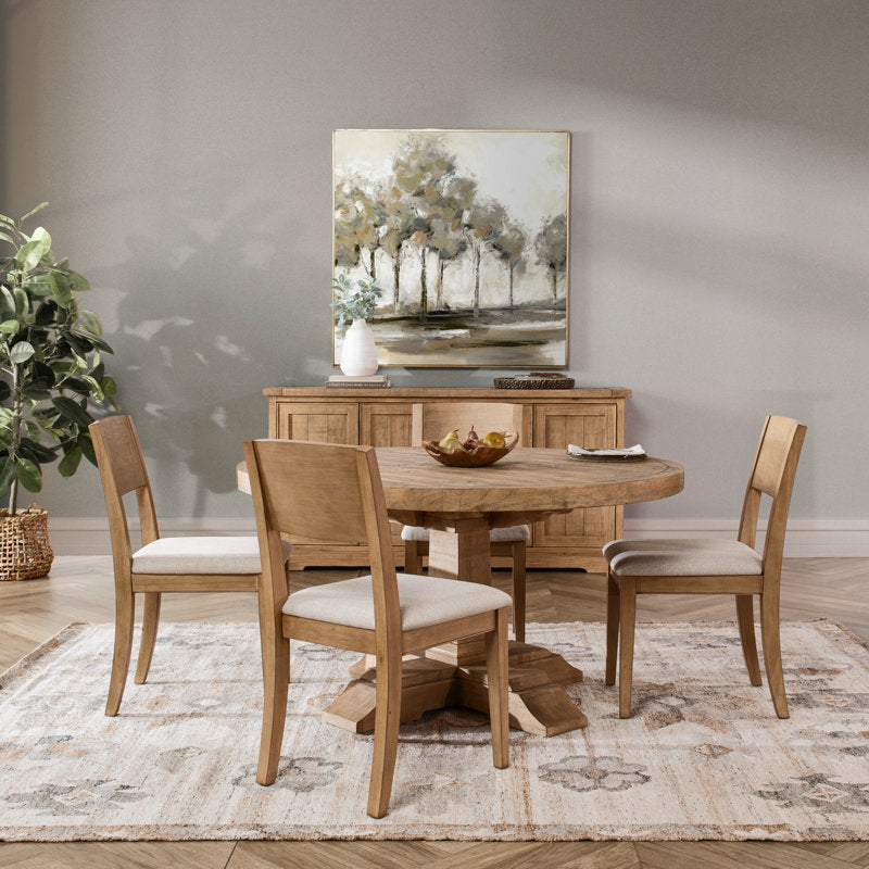 Penang Malaysian Solid Wood Round 4 Seater Dining Table Set