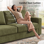 87" Chenille Fabric 2-Seater Loveseat with Wide Armrests & Pillows