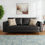 Bridgeview Leather Mid-Century Modern Upholstered Loveseat