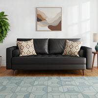 Bridgeview Leather Mid-Century Modern Upholstered Loveseat