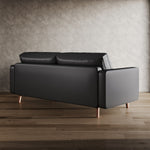 Bridgeview Leather Mid-Century Modern Upholstered Loveseat