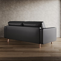 Bridgeview Leather Mid-Century Modern Upholstered Loveseat