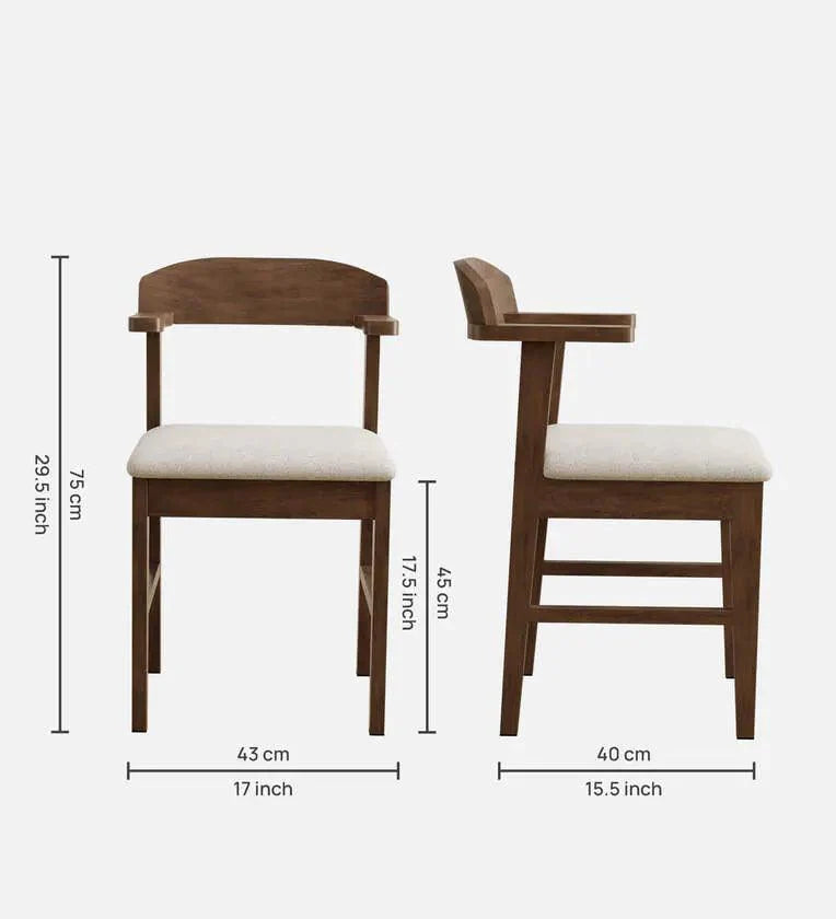 Solid Wood 4 Seater Dining Set In Marble Finish