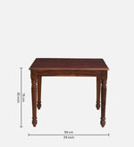 Sheesham Wood 4 Seater Dining Set In Honey Oak Finish