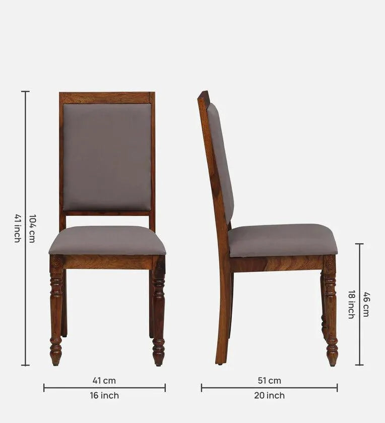 Sheesham Wood 4 Seater Dining Set In Honey Oak Finish