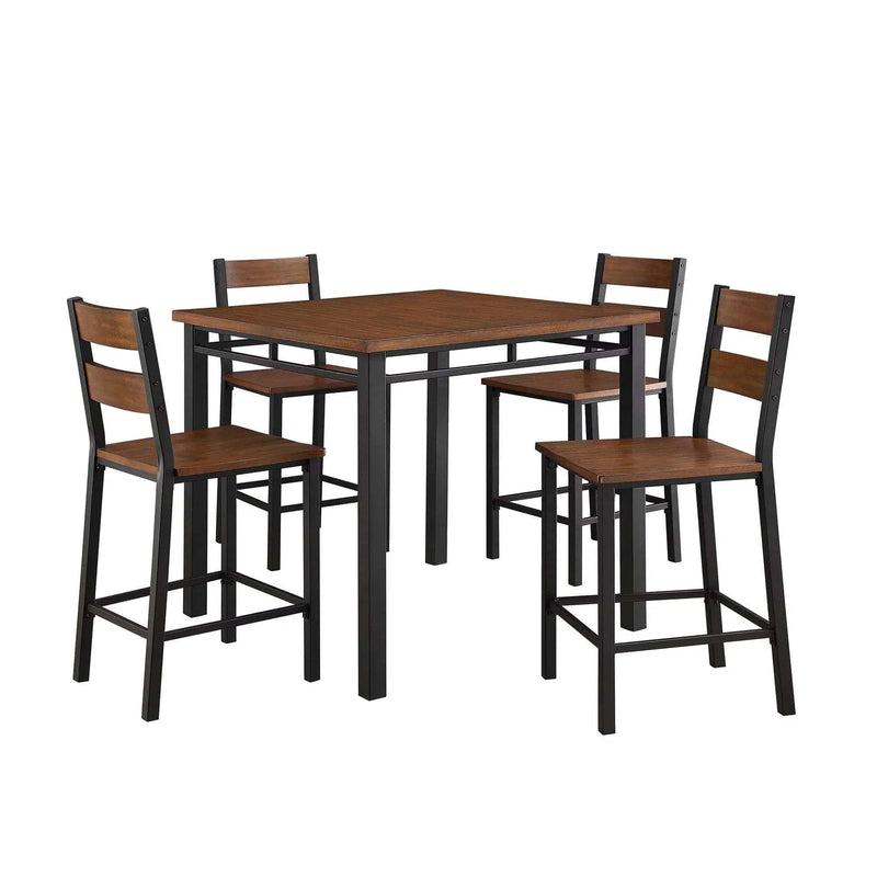 Austen 5-Piece Counter Height Dining Set, Vintage Oak