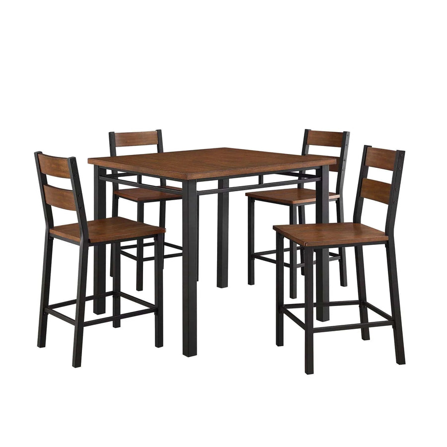 Austen 5-Piece Counter Height Dining Set, Vintage Oak