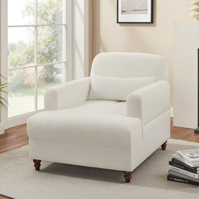 Luxury Arts 36‘’ Modern Upholstered Indoor Chaise Lounge