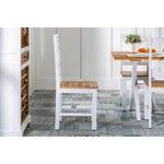White wave Solid Wood Six Seater Dining Set with Bench , Rustic Dining Set (Dining Set 6 Seater)