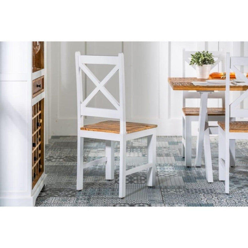 White wave Solid Wood Six Seater Dining Set with Bench , Rustic Dining Set (Dining Set 6 Seater)