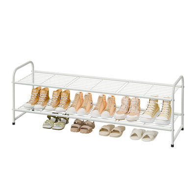 44" Long 2-Tier Shoe Rack, 15-Pair Shelf