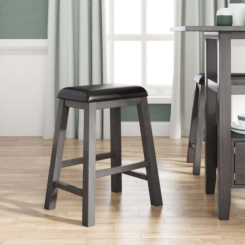 5-Pieces Counter Height Wood Kitchen Dining Table Set