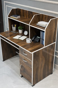 Carlos Computer Table In Columbia Walnut Finish