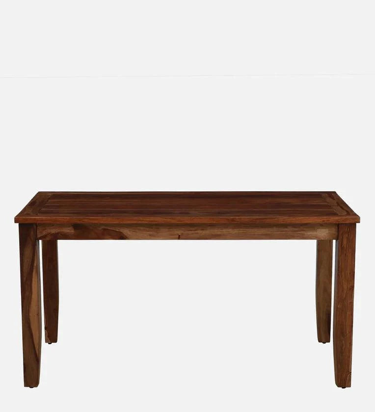 Sheesham Wood 6 Seater Dining Set In Rustic Teak Finish
