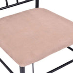 5 Piece Dining Set Wood Metal Table and 4 Chairs Kitchen Breakfast Furniture