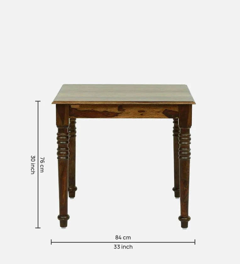Sheesham Wood 4 Seater Dining Set In Provincial Teak Finish
