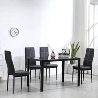 5 Piece Dining Room Table Set,4 Chairs