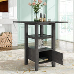 5-Pieces Counter Height Wood Kitchen Dining Table Set