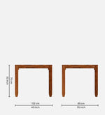 Sheesham Wood 4 Seater Dining Set in Scratch Resistant Honey Oak Finish