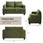 59.8" W Modern Boucle Upholstered Loveseat