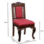 6 Seater Wooden Dining Table Set with Chairs | Solid Wood Dining Table with Glass Top & Upholstered Chairs