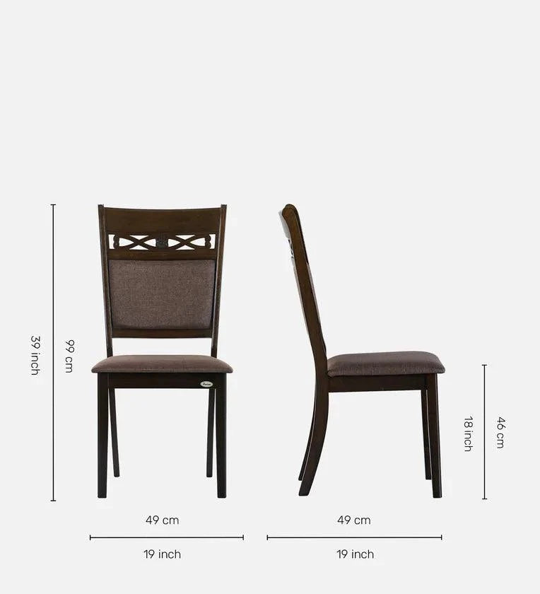 4 Seater Dining Set in Brown Colour