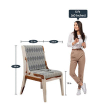 Sheesham Wood 4 Seater Dining Set in Vintage White & Teak Finish