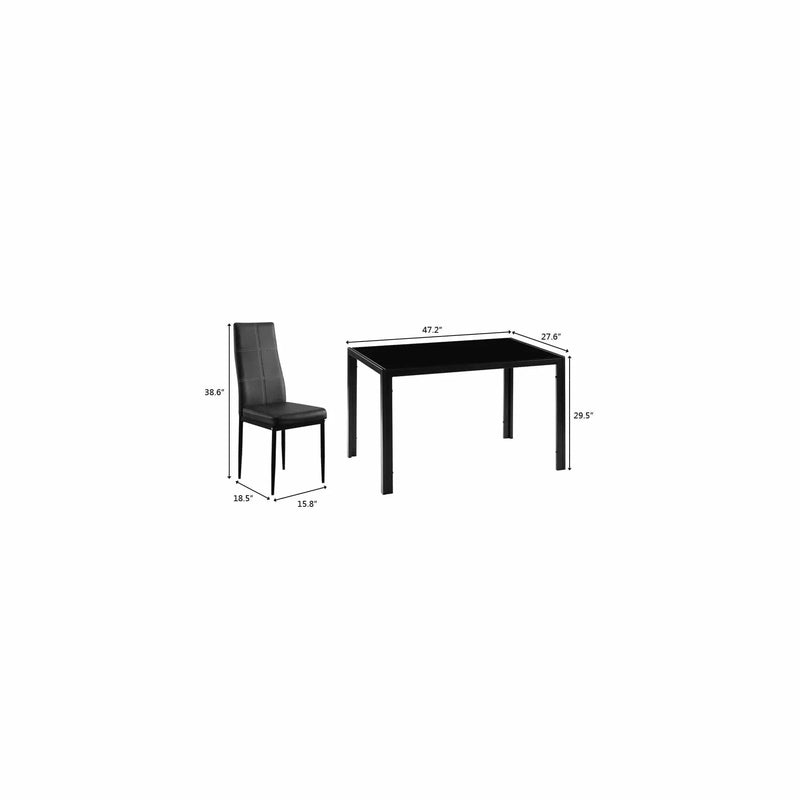 5 Piece Dining Room Table Set,4 Chairs