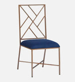 Metallic 4 Seater Dining Set In Rose Gold Base With Marble Top