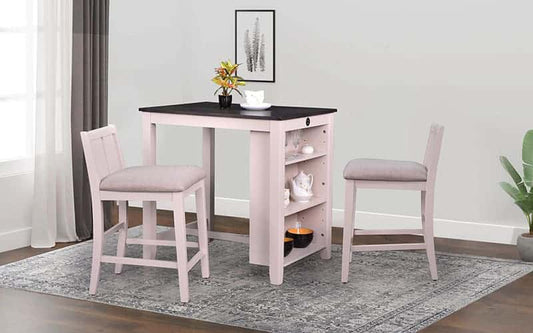 Atlanta American Wooden Counter Top 2 Seater Dining Table Set - front view