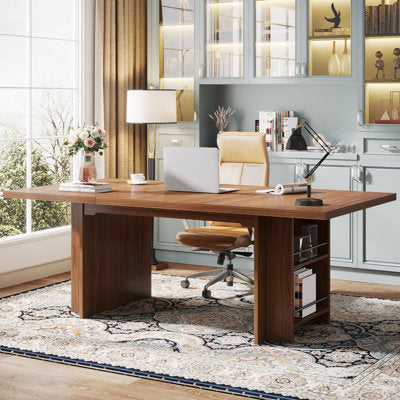 Luxury Arts Aaliyahmarie Executive Desk in Walnut