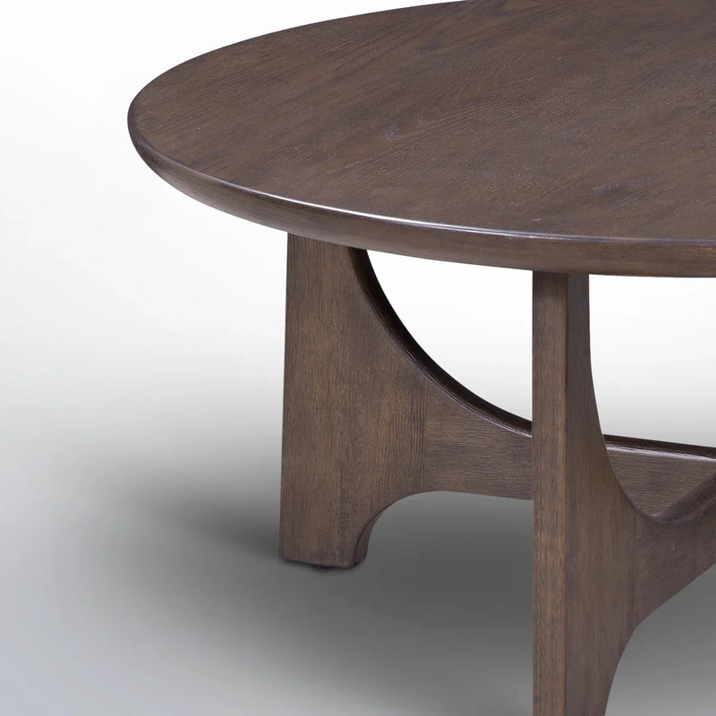 Modern Coffee Table with Flared Solid Wood Legs
