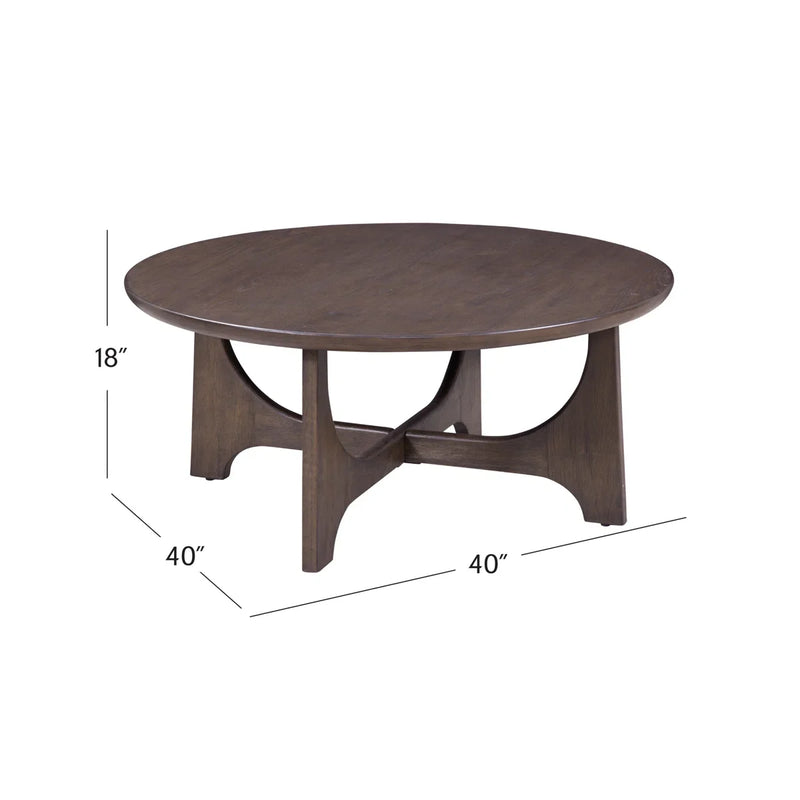 Modern Coffee Table with Flared Solid Wood Legs