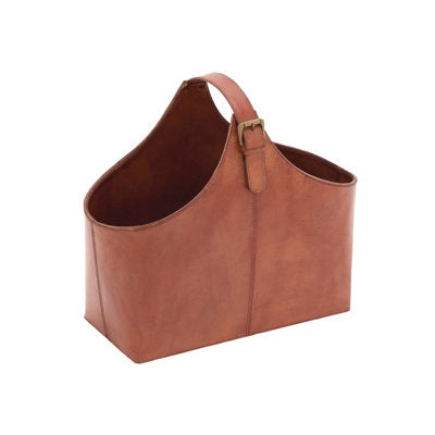Alline Leather Free Standing Magazine Rack - Magazine Rack